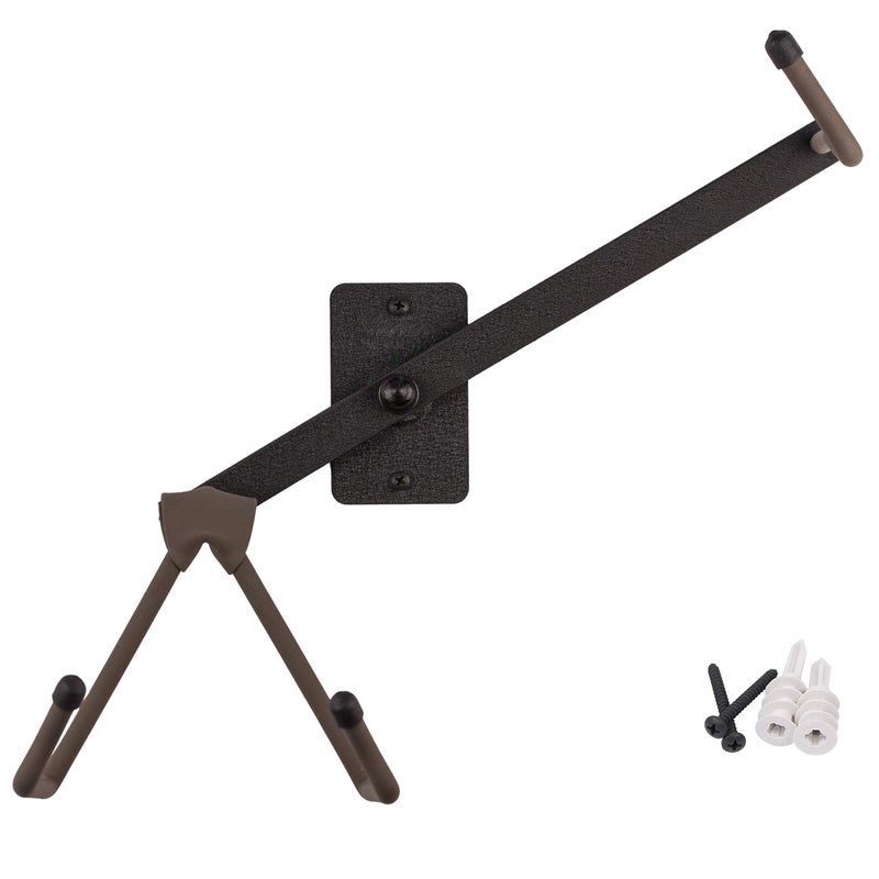 String Swing Ukulele Horizontal Wall Mount Stand for Violin Mandolin Ukele Pinaple Concert Compatible Safely Accessories without Case String Swing Black CC15S-FW - Image 1